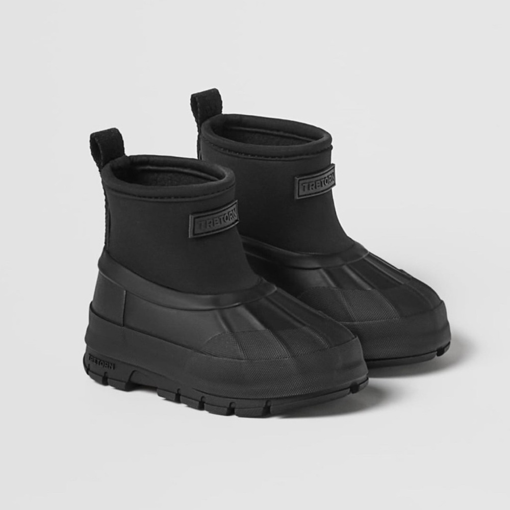 Tretorn x Zara Black Rain/Snow Boots